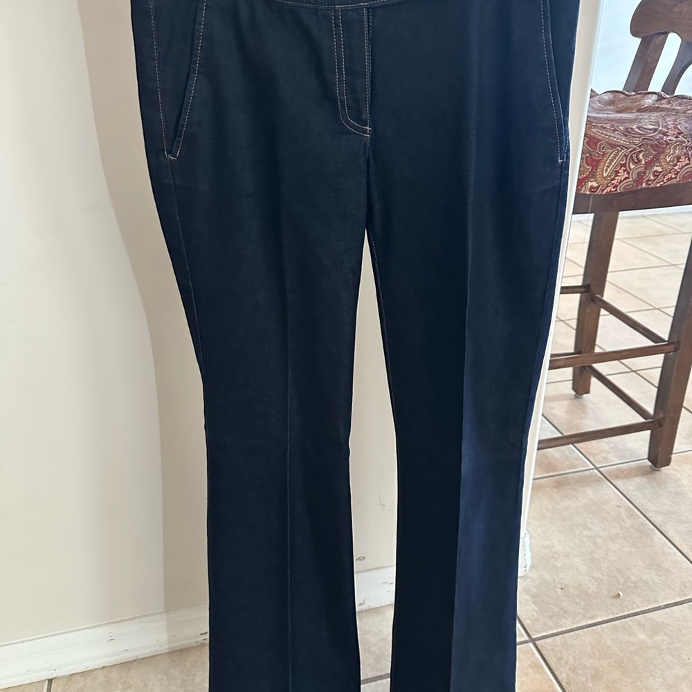 Express Dark Blue Flare & Wide Leg Jeans